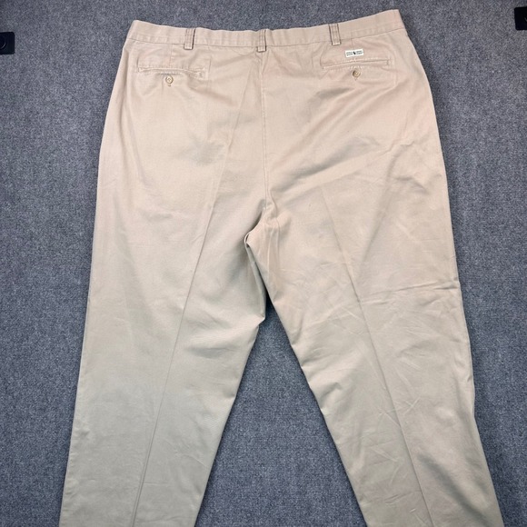 Polo Ralph Lauren Big Andrew Pants Men's 48x32 Khaki Pleated Cotton Classic - Picture 3 of 12